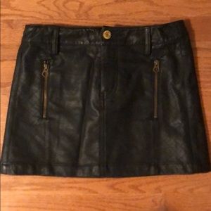 American Eagle Black Leather Mini Skirt